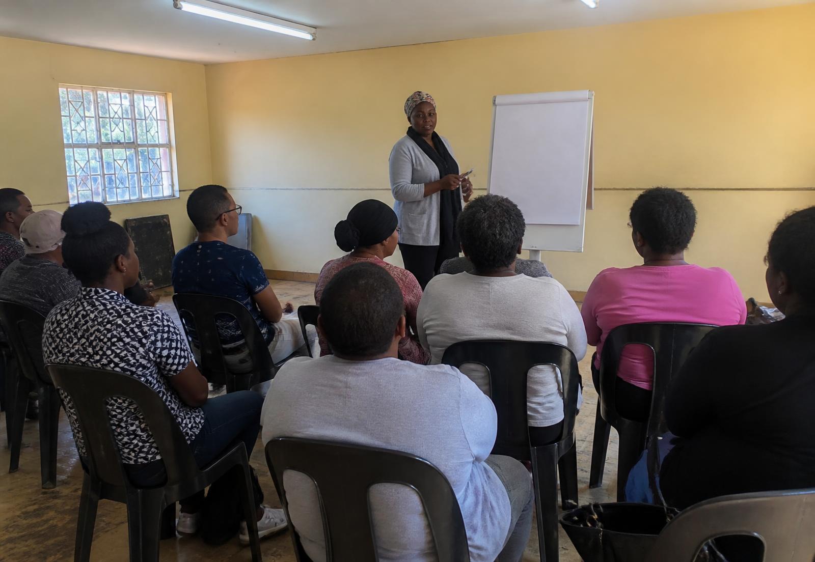 A community financial literacy workshop in progress